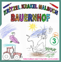 Kritzel Krakel Malbuch Bauernhof - Cover