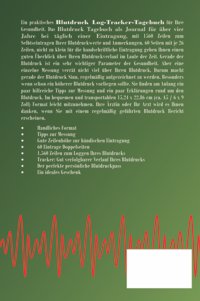 Blutdruck Log-Tracker-Tagebuch - Rückseite